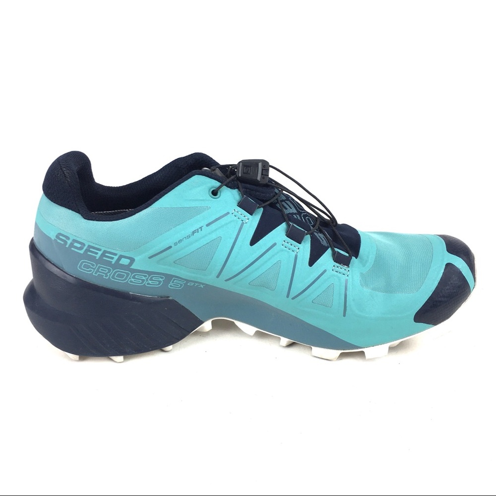 Salomon Womens Speed Cross 5 GTX Blue Trail Shoe